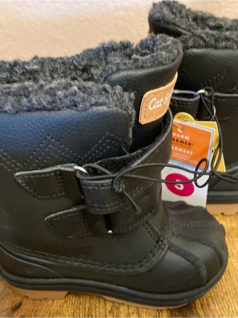 Cat & Jack Waterproof Winter Boots. Color Black size 5 Toddlers NEW